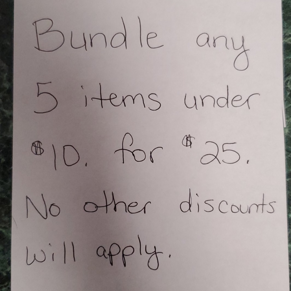 5 Items For $25